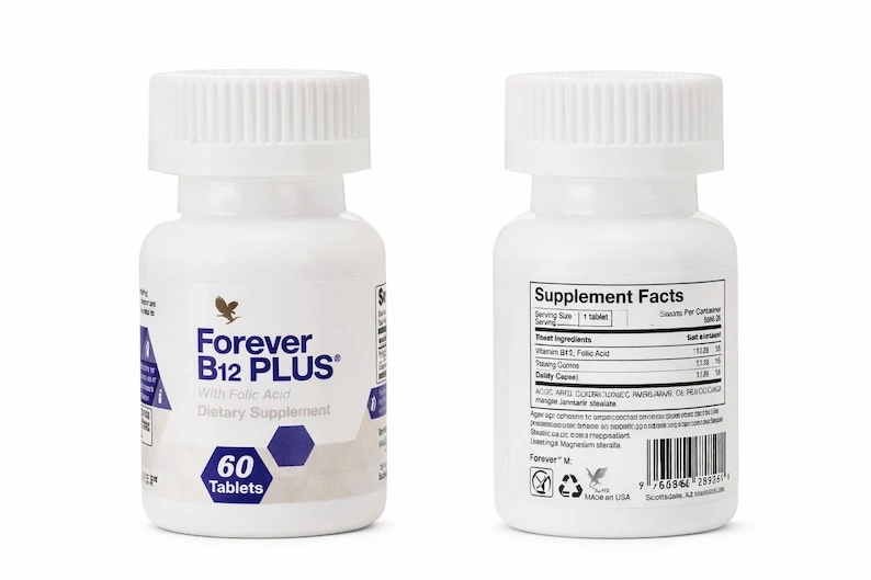 Forever B12 Plus with Folic Acid Time-Release Tablets (60 Count) - Image 3